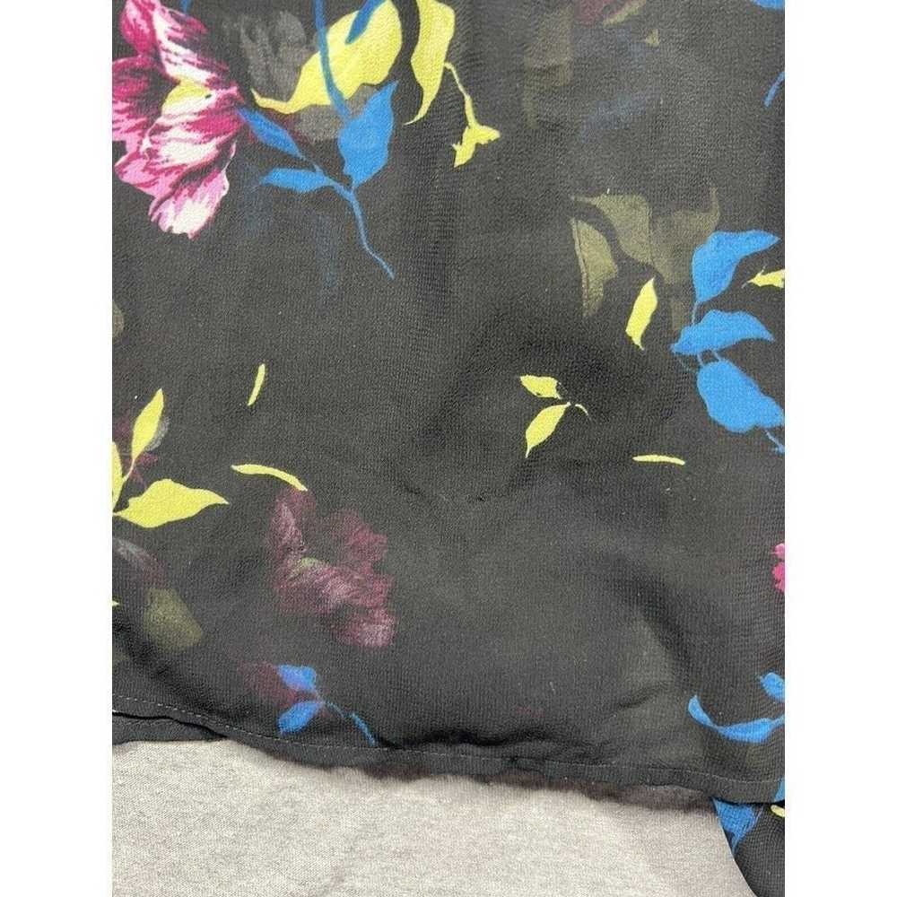 Torrid Women Black Casual Dress Sheer Floral Size… - image 7