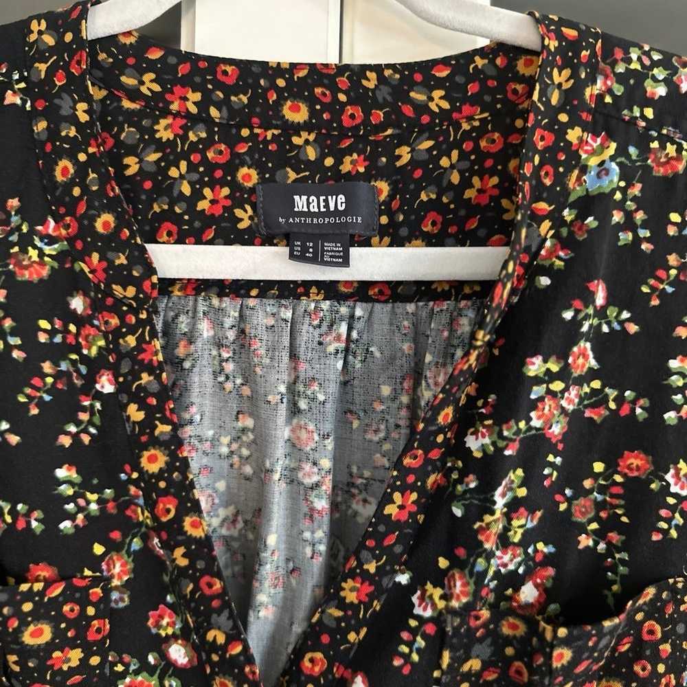 Maeve Anthropologie | Marlie Button-Front Floral … - image 5