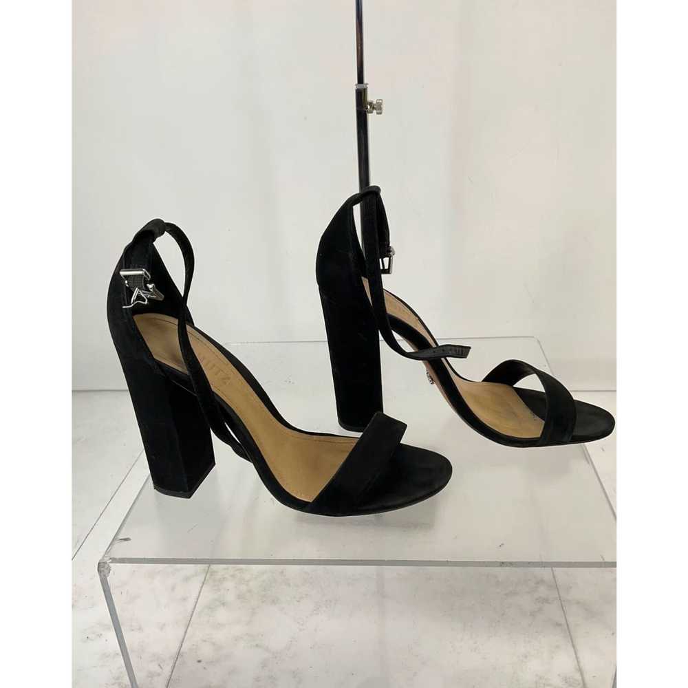 Schutz Schutz "Enida" Black Suede Open Toe Ankle … - image 2