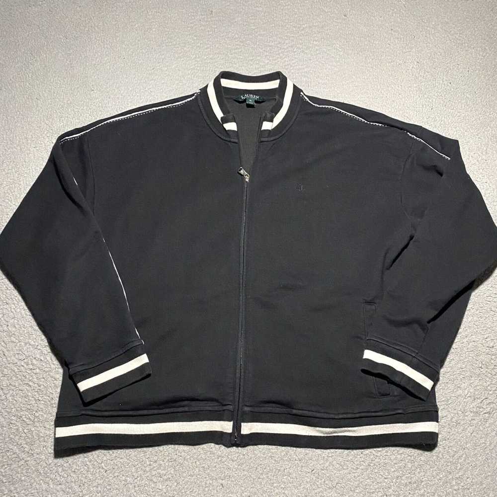 Ralph Lauren Luxurious Black and White Full Zip S… - image 1