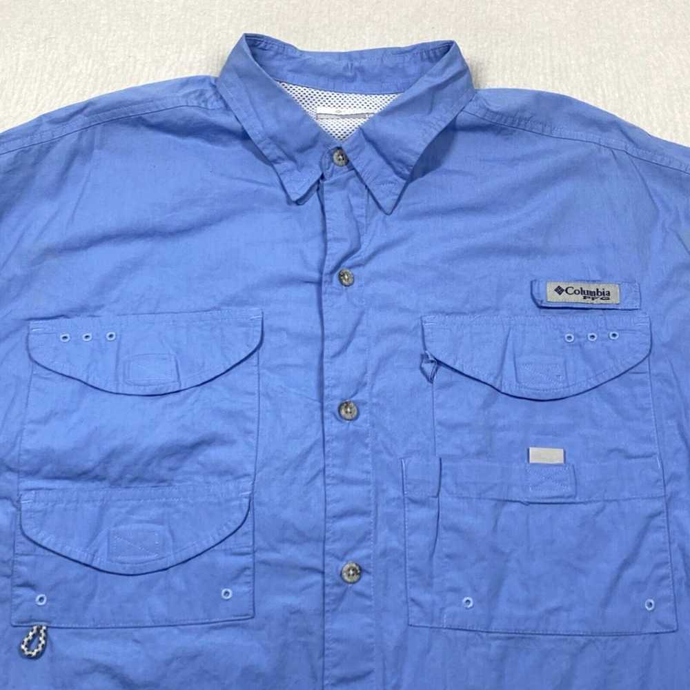 Vintage Columbia PFG Shirt Mens Large Blue Button… - image 2