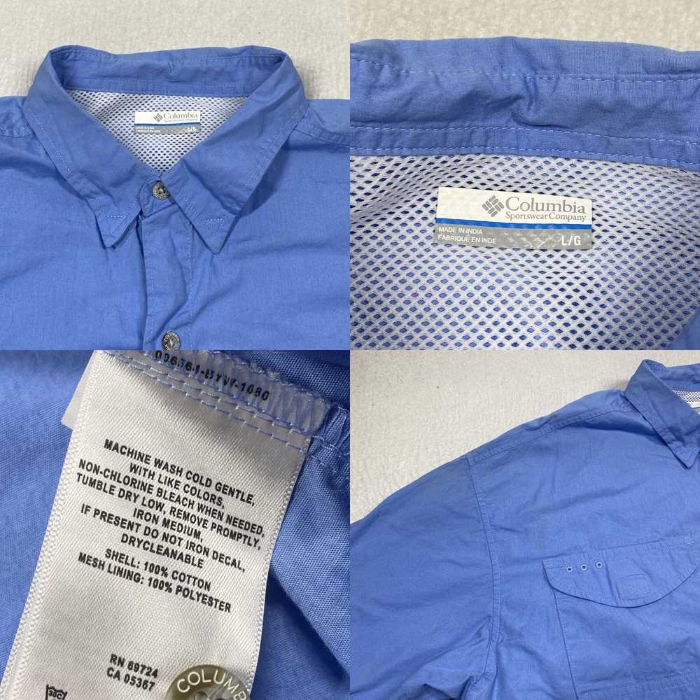 Vintage Columbia PFG Shirt Mens Large Blue Button… - image 4