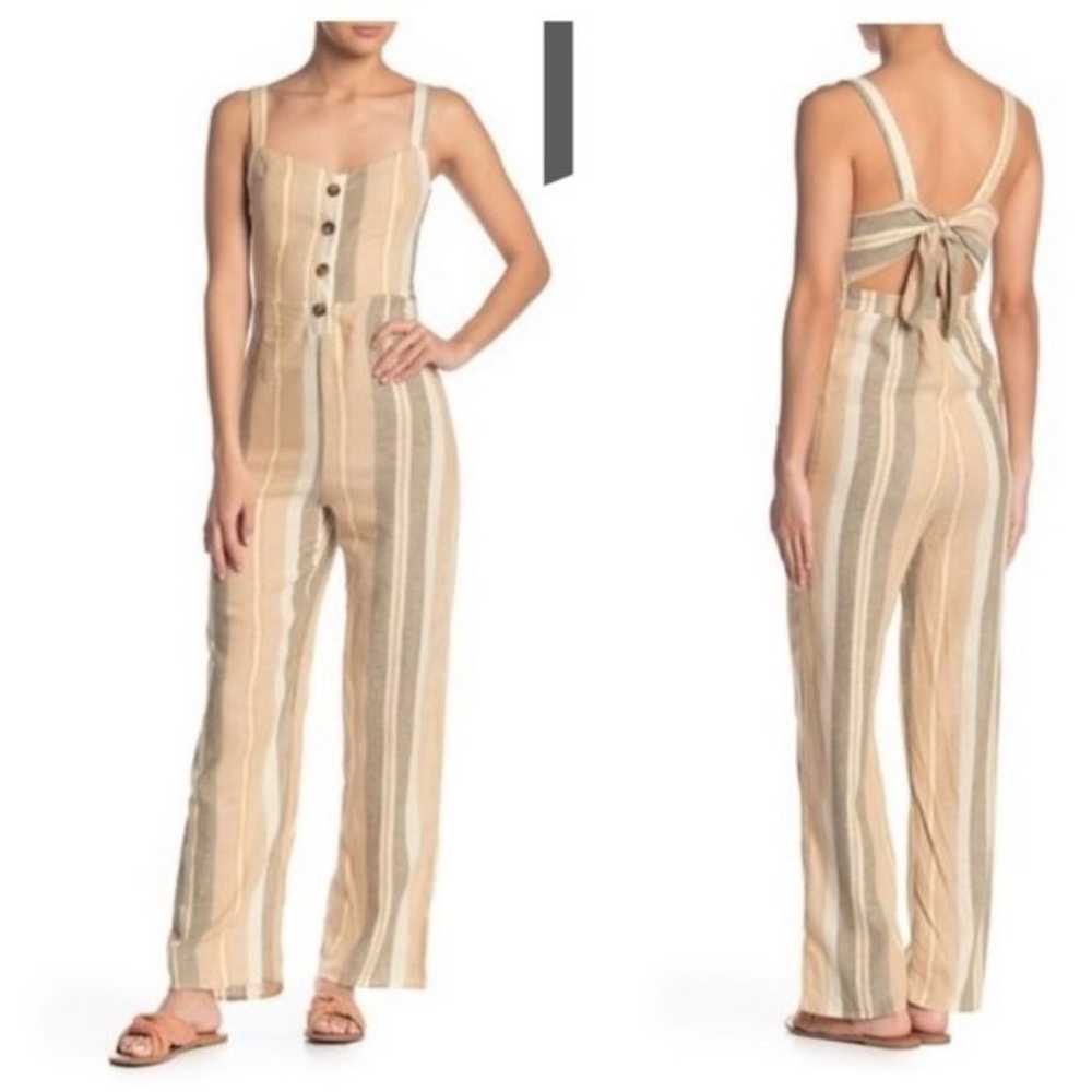 Romeo & Juliet Couture Linen Jumpsuit - image 1