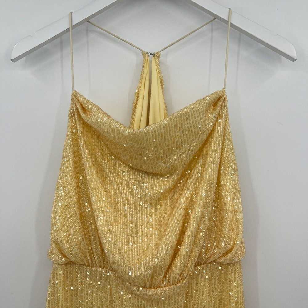 One33 Social Yellow Sequin Cowlneck Blouson Mini … - image 4