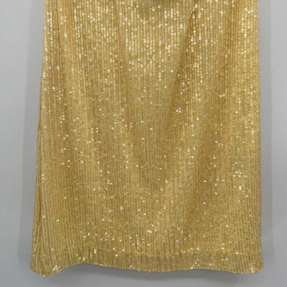 One33 Social Yellow Sequin Cowlneck Blouson Mini … - image 5