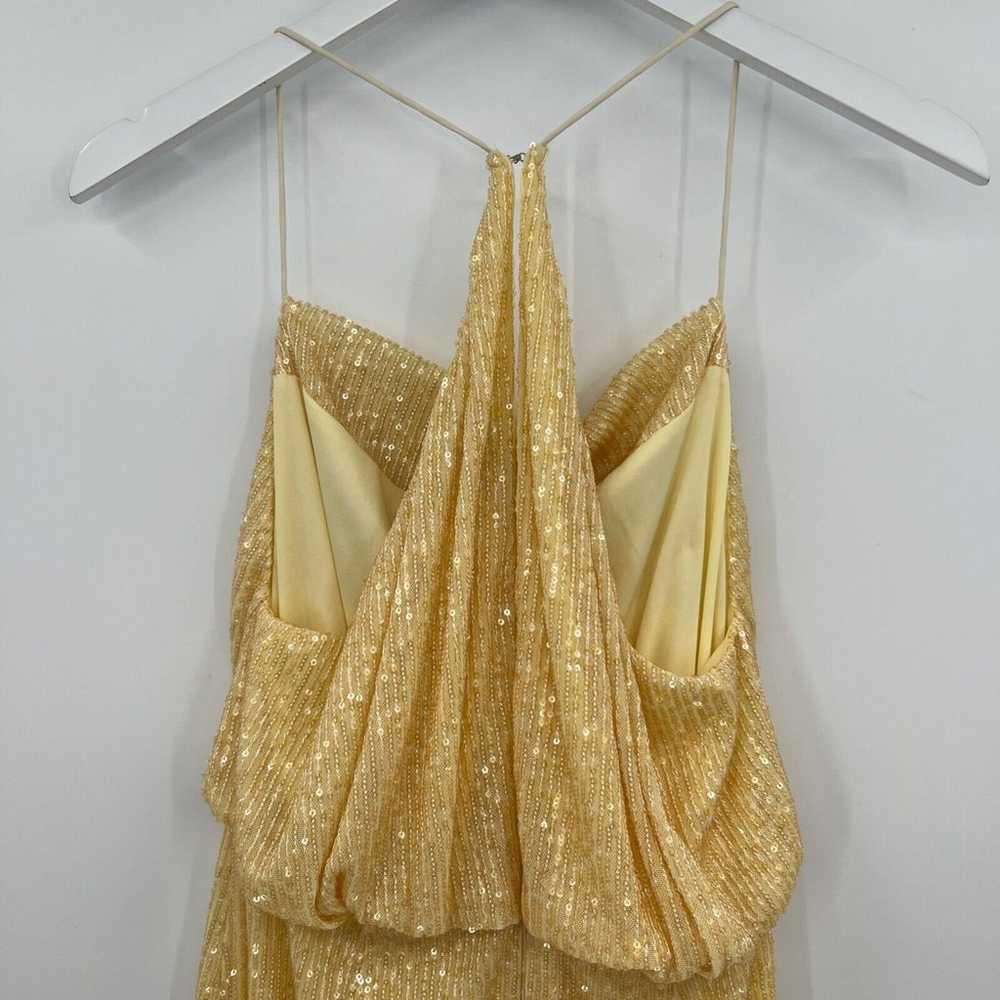 One33 Social Yellow Sequin Cowlneck Blouson Mini … - image 7