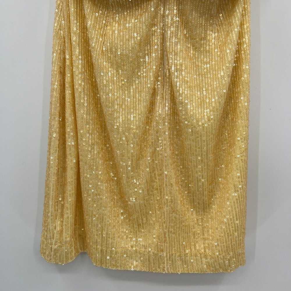 One33 Social Yellow Sequin Cowlneck Blouson Mini … - image 8