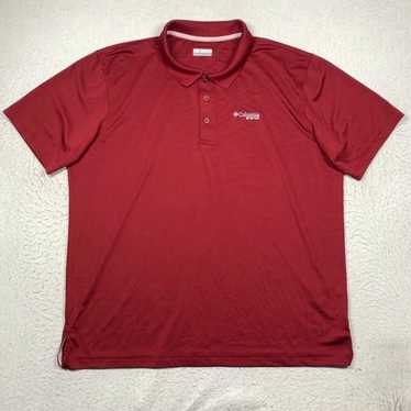 Vintage Columbia PFG Polo Shirt Mens XL Red Short… - image 1