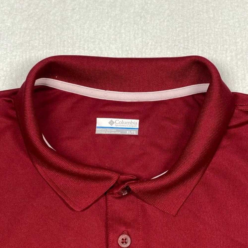 Vintage Columbia PFG Polo Shirt Mens XL Red Short… - image 3