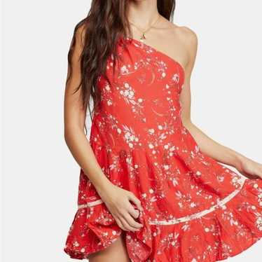 Free People All Mine Floral Linen One Shoulder Min