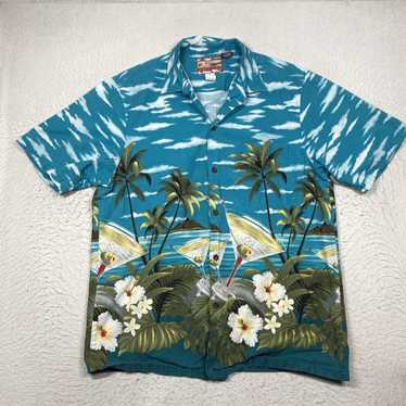 Vintage Vintage RJC Hawaiian Shirt Mens Large Blue