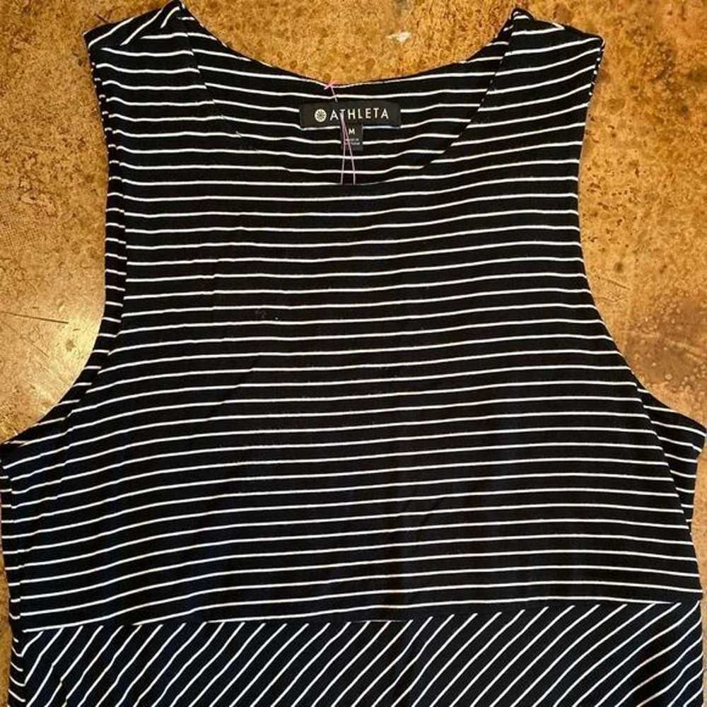 ATHLETA Black and White Stripe La Palma sleeveles… - image 6