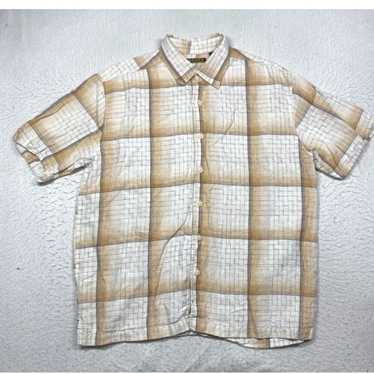 Cubavera Cubavera Shirt Linen Mens Large Brown Ta… - image 1