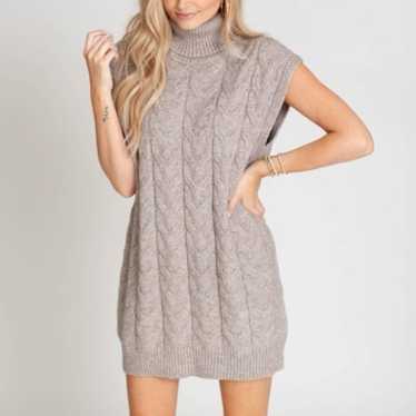 Elan Boutique Brand Cable Knit Sweater Dress in T… - image 1