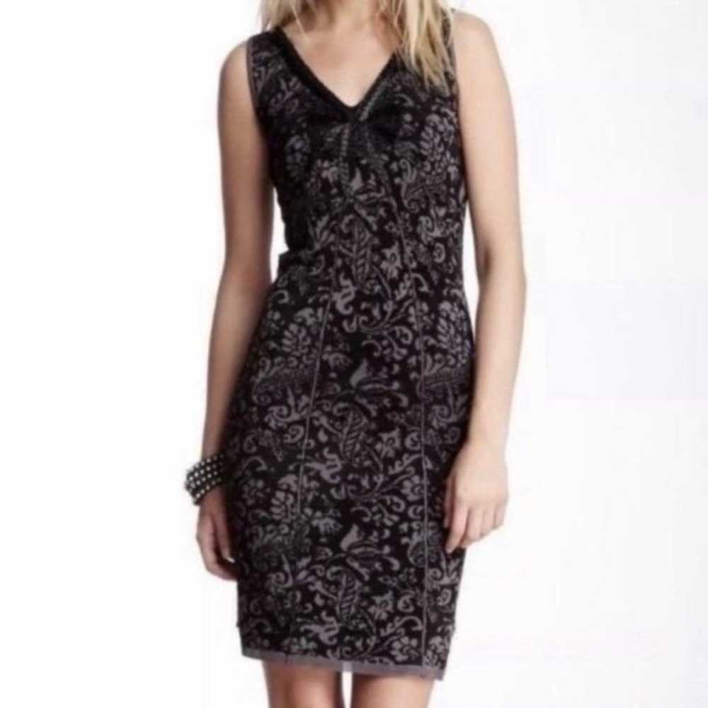 Free People black gray sleeveless print jacquard … - image 1