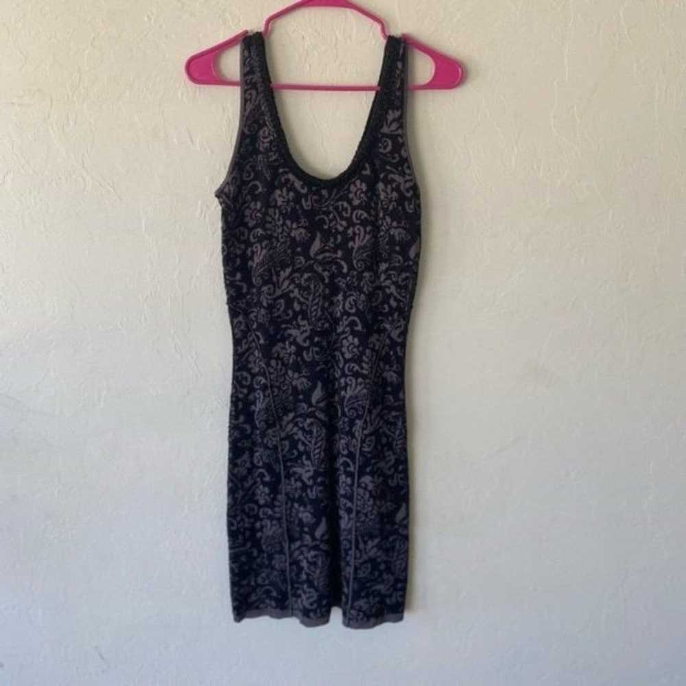 Free People black gray sleeveless print jacquard … - image 6