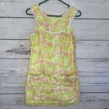 Lilly Pulitzer Womens Floral Yoke Crochet Trim Li… - image 1