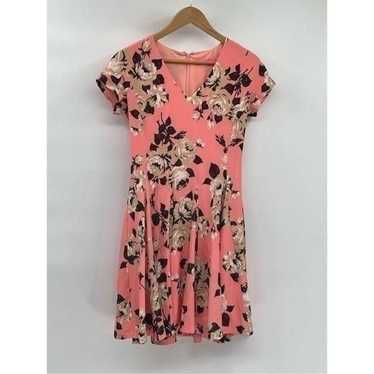 Betsey Johnson Dress Women Size 4 Pink Coral Flor… - image 1