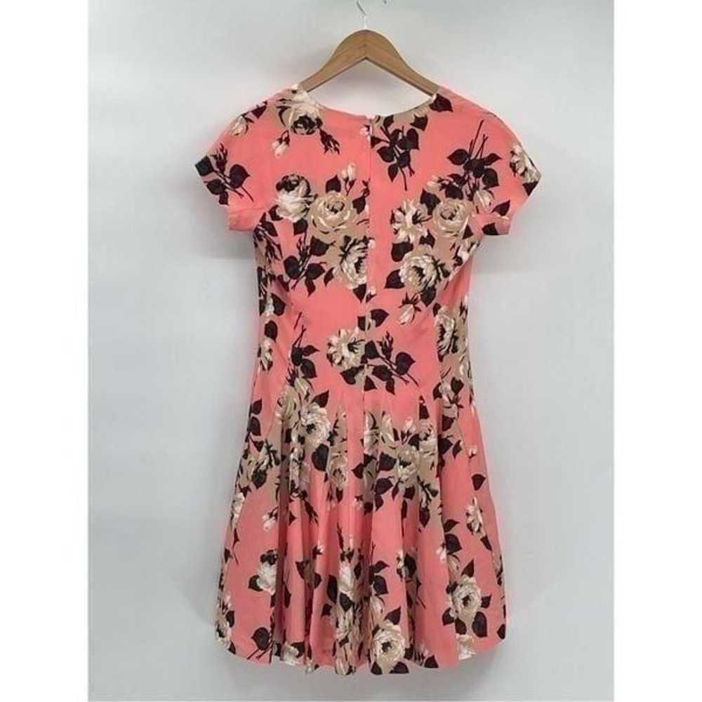 Betsey Johnson Dress Women Size 4 Pink Coral Flor… - image 2