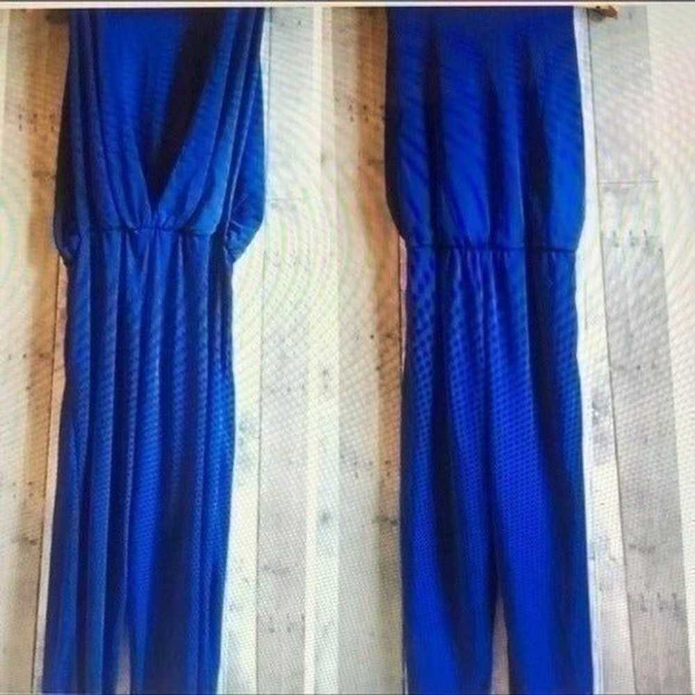 Zara Trafaluc blue open back jumpsuit - image 3