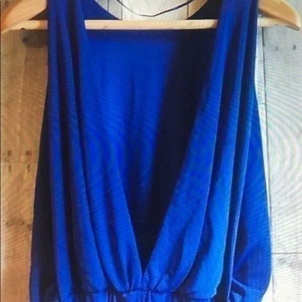 Zara Trafaluc blue open back jumpsuit - image 4