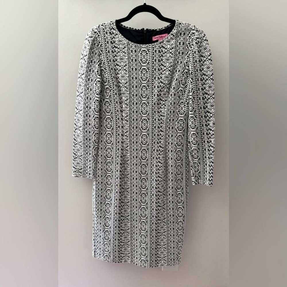 Vintage BETSEY JOHNSON Black/White Long Sleeve Ge… - image 1