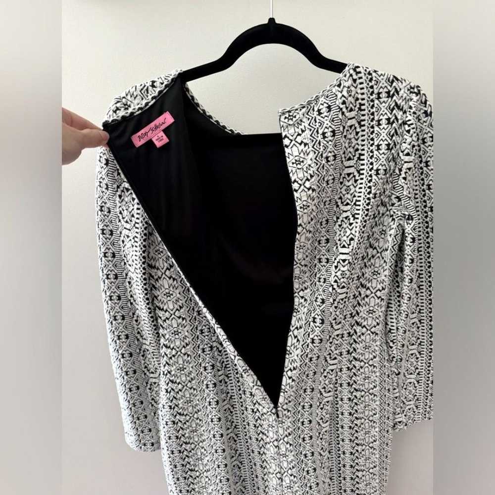 Vintage BETSEY JOHNSON Black/White Long Sleeve Ge… - image 3