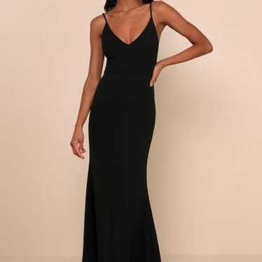 New Lulus Infinite Glory Black Maxi Dress
size Med