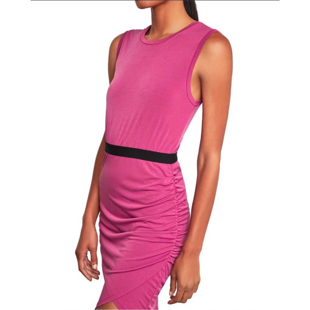 BCBGMaxAzria Side Ruched Asymmetric Tank Dress Pu… - image 10