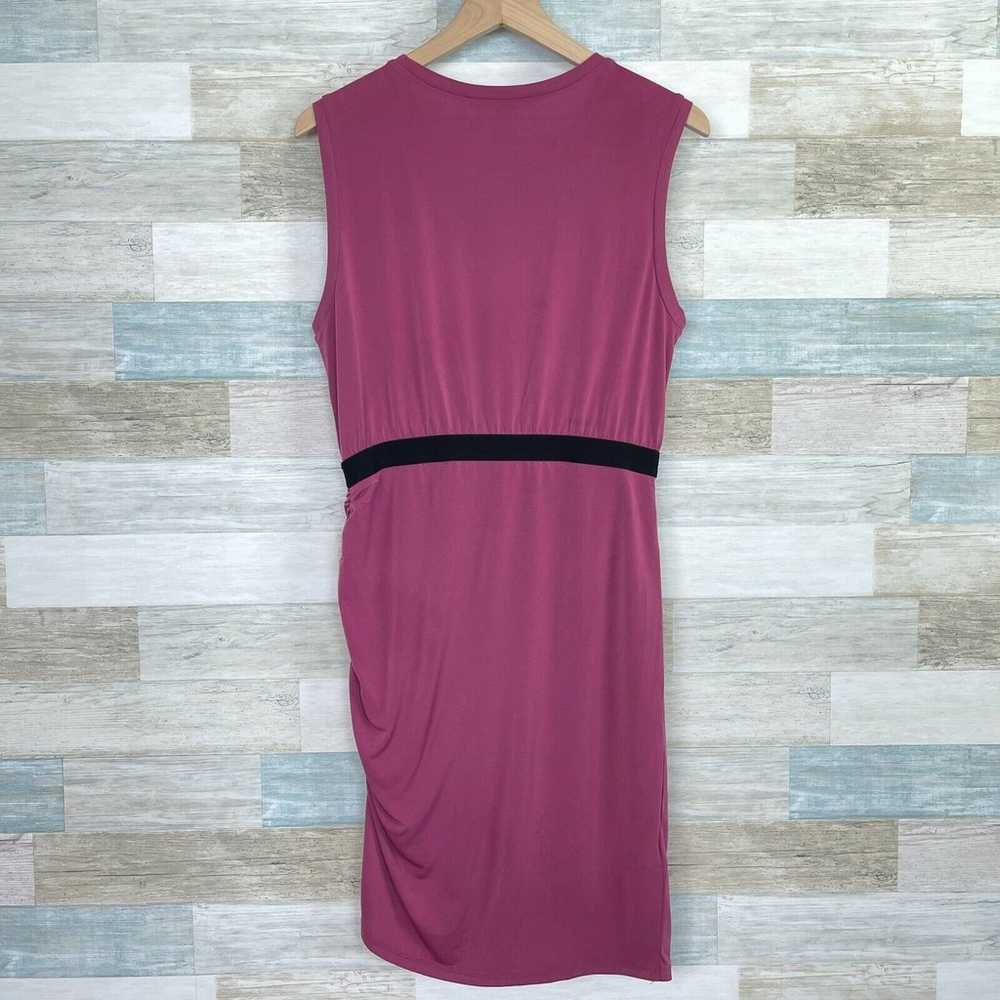 BCBGMaxAzria Side Ruched Asymmetric Tank Dress Pu… - image 4