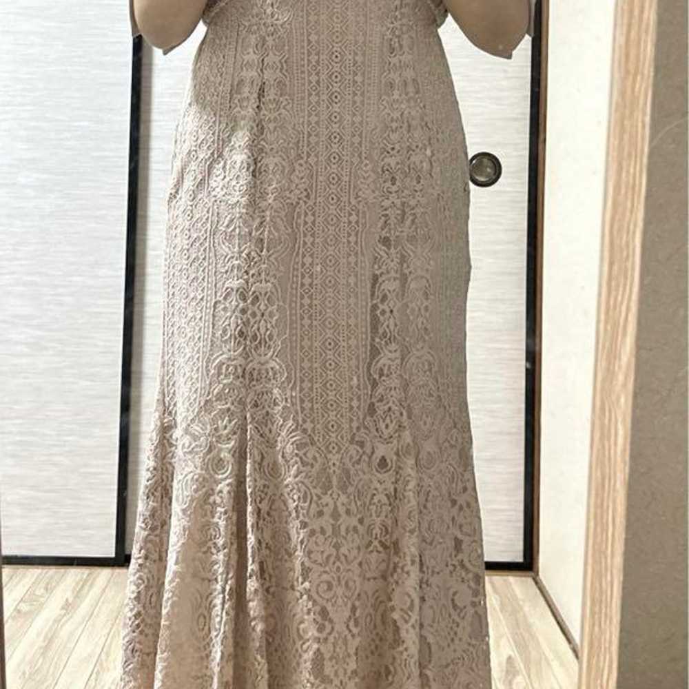 Beige lace party dress - image 2