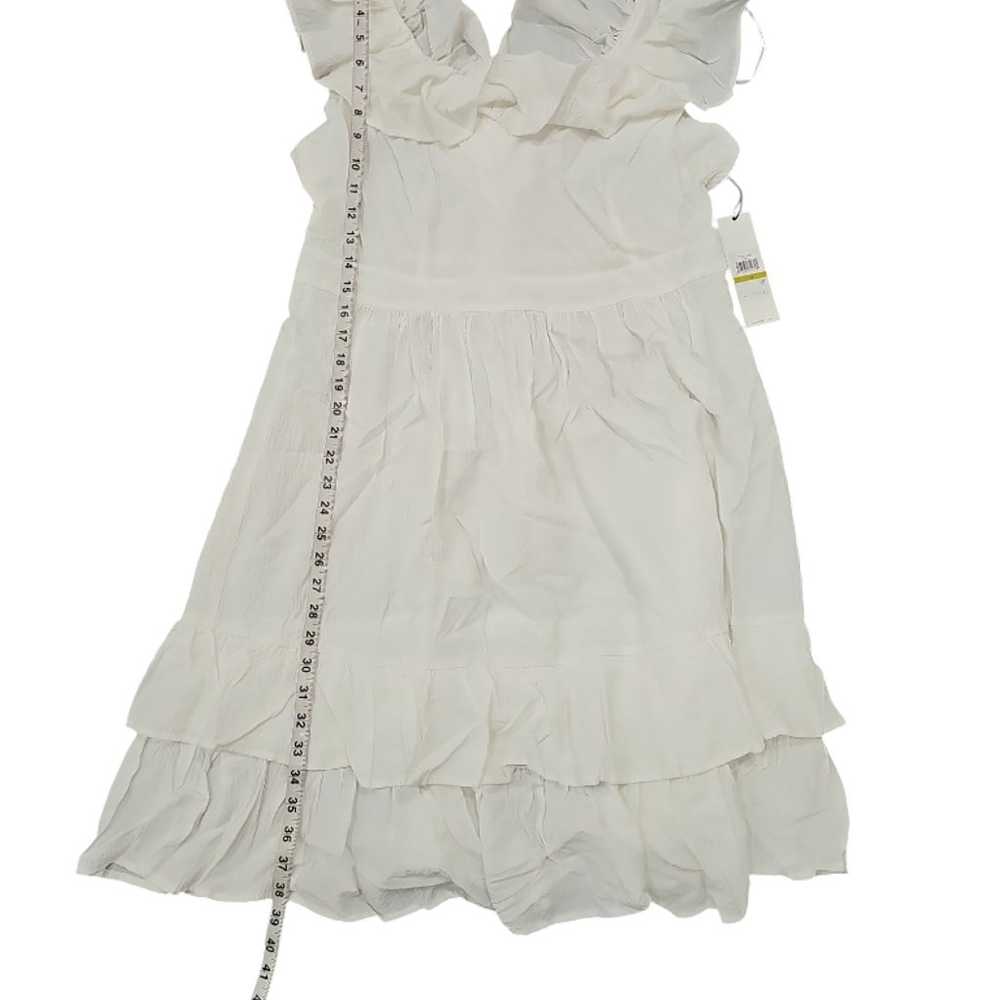 Women's Calvin Klein White Ruffle Midi Dress Size… - image 9