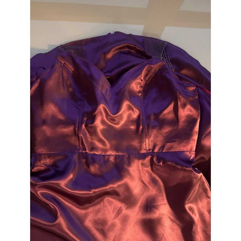 Cinderella Divine women’s purple Elegant Satin Dr… - image 11