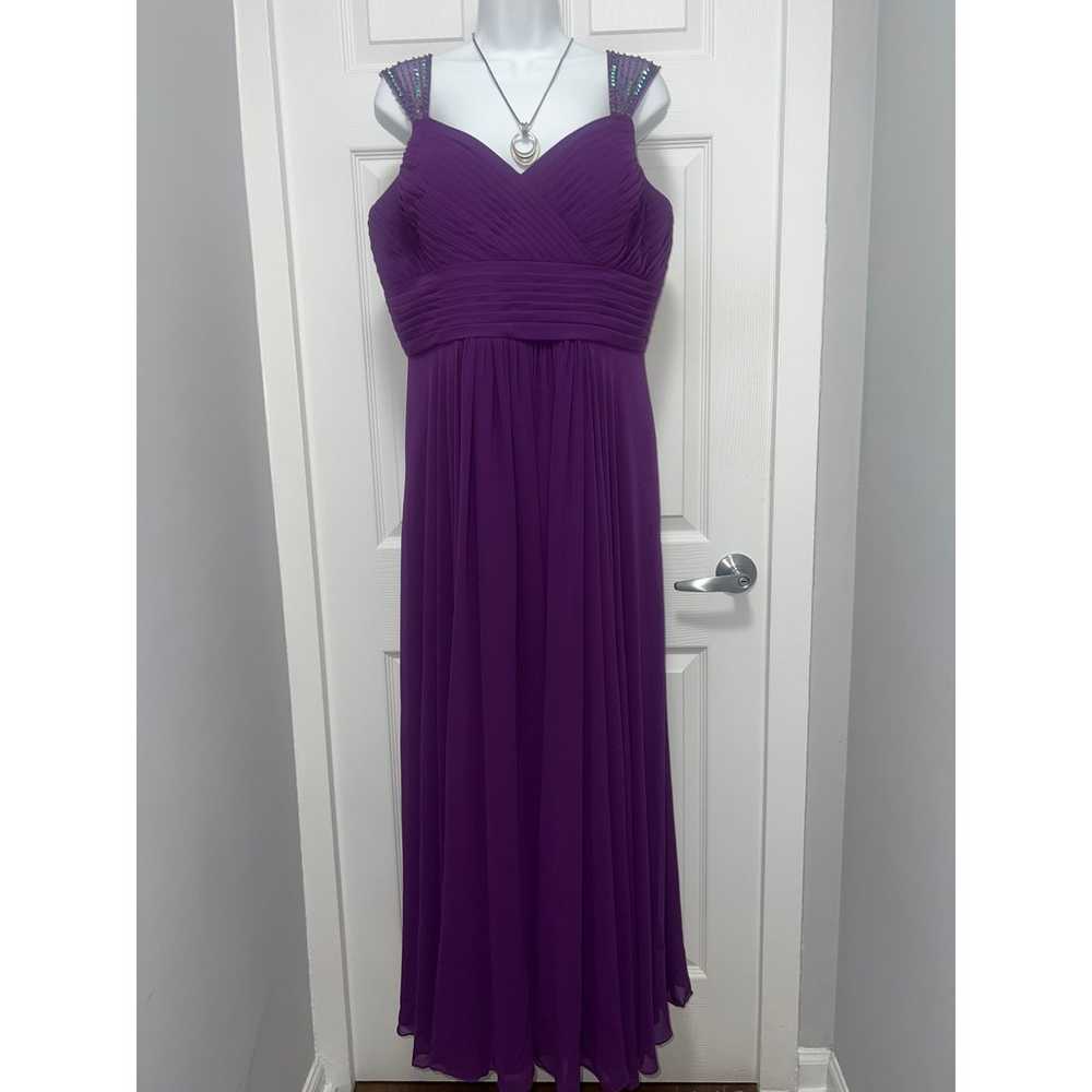 Cinderella Divine women’s purple Elegant Satin Dr… - image 7