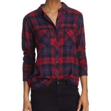 Rails Red And Blue Button Down With Studs - image 1