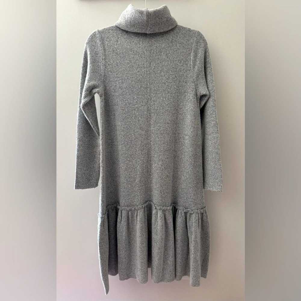 Anthropologie MOTH Grey Turtleneck Drop Waist Swe… - image 3