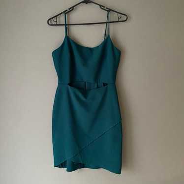 WAYF size small cut out green mini party dress