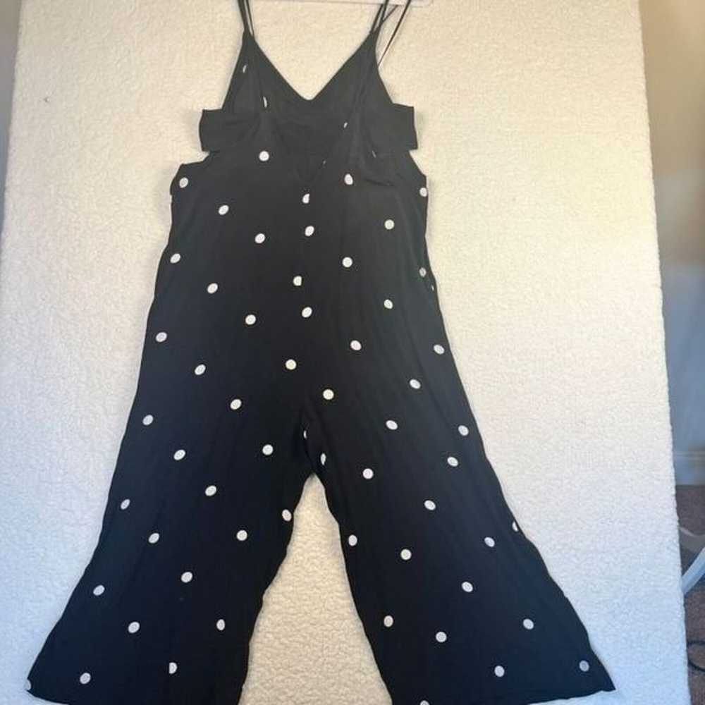 FREE PEOPLE BLACK AND WHITE POLKA DOT JUMPSUIT RO… - image 3