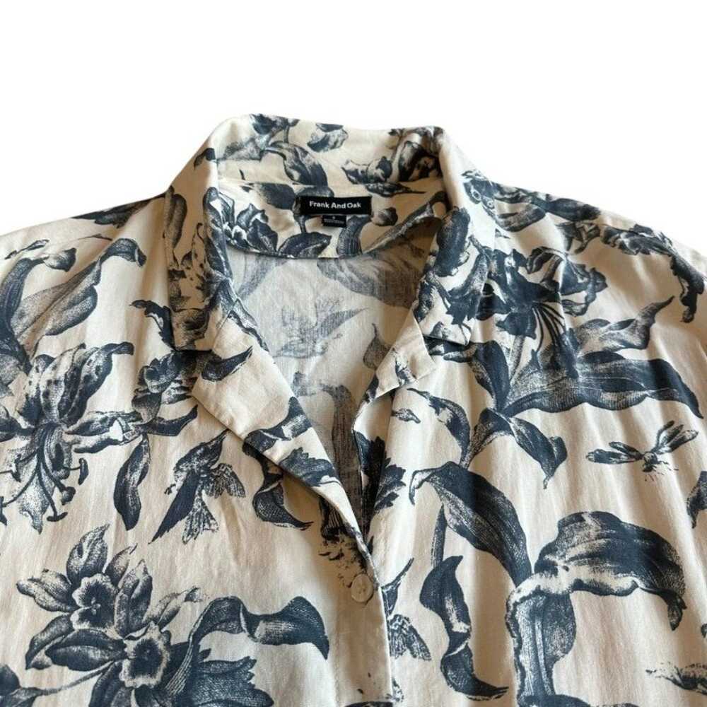 Frank and Oak Button-Down Floral Shirt Dress Shor… - image 2