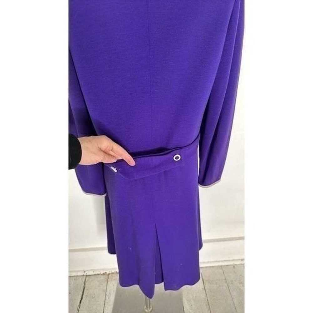 Vintage Purple Mod Button Up MIDI Dress - image 3