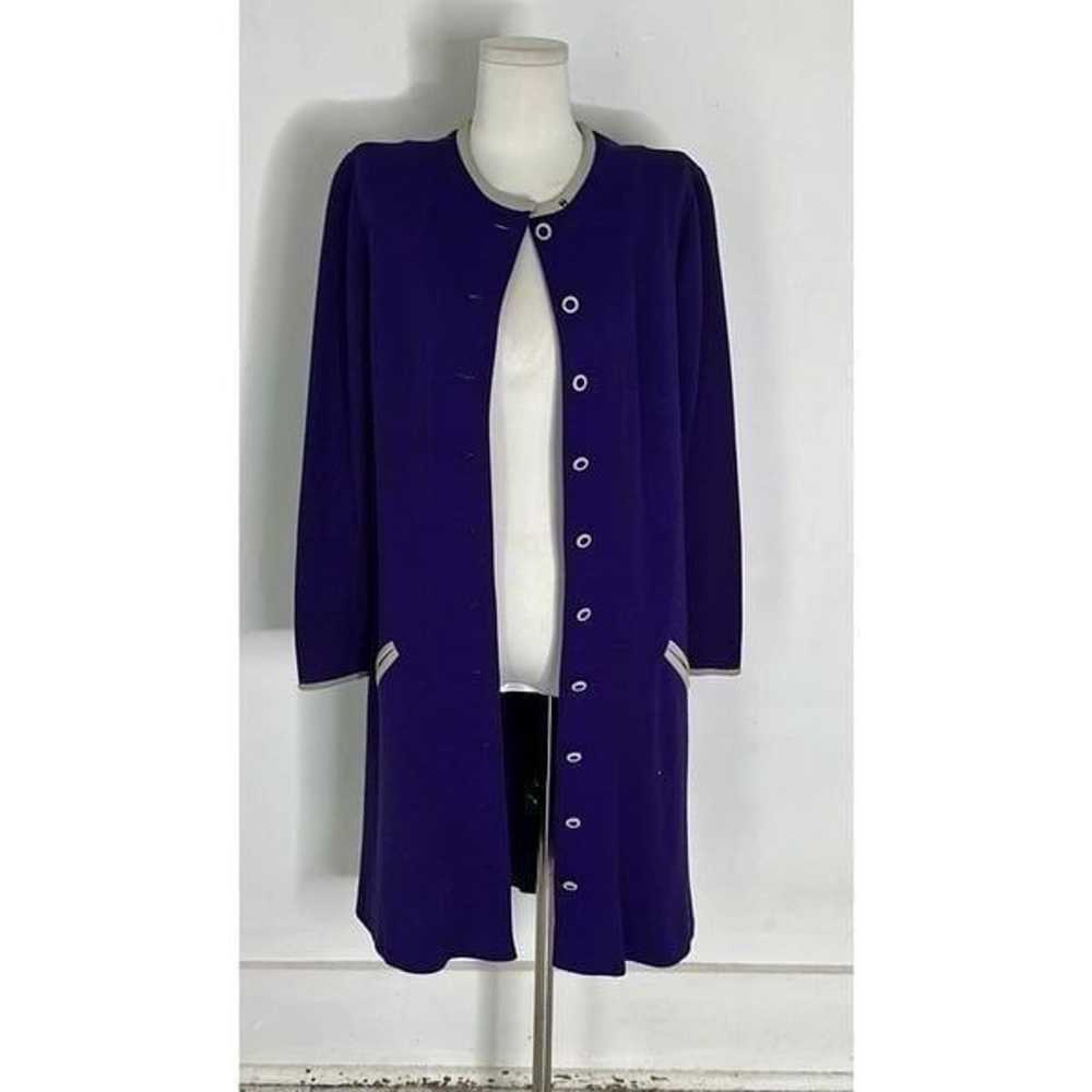 Vintage Purple Mod Button Up MIDI Dress - image 6