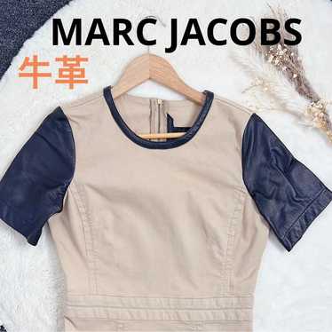 MARC JACOBS Mark Jacobs Beige and Black Short Sle… - image 1