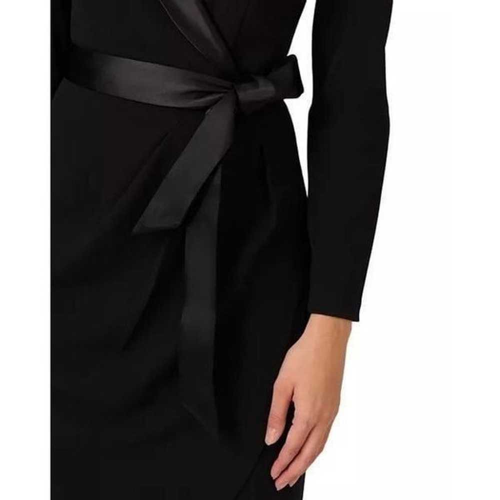 Adrianna Papell Tuxedo Wrap Sheath Dress Size 12 - image 4