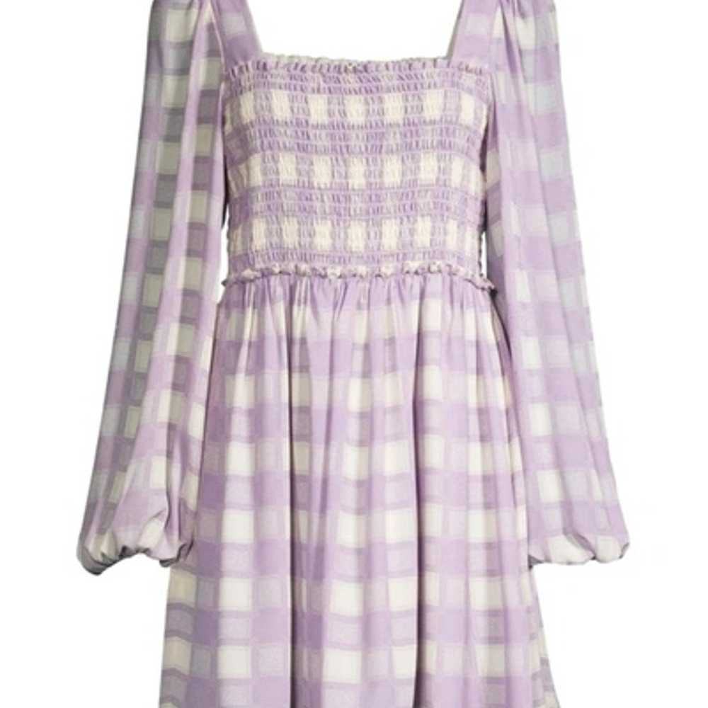 Toccin New York Mini Dress Lavender Smocked Mini … - image 2