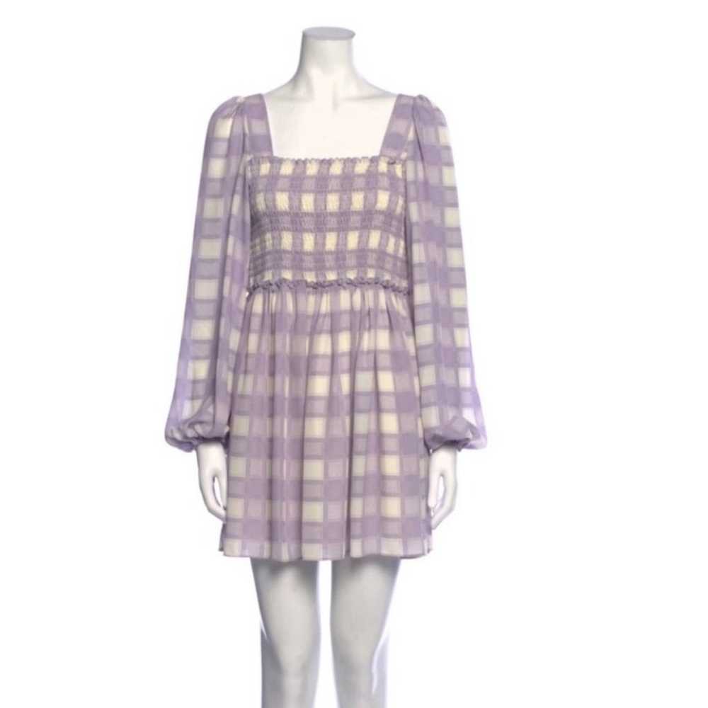 Toccin New York Mini Dress Lavender Smocked Mini … - image 5