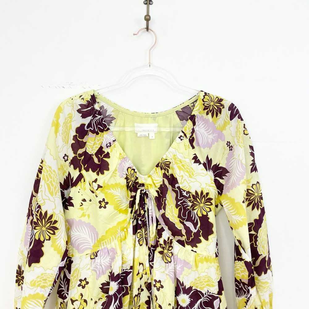 Anthropologie Floral V Neck Mini Dress - image 3