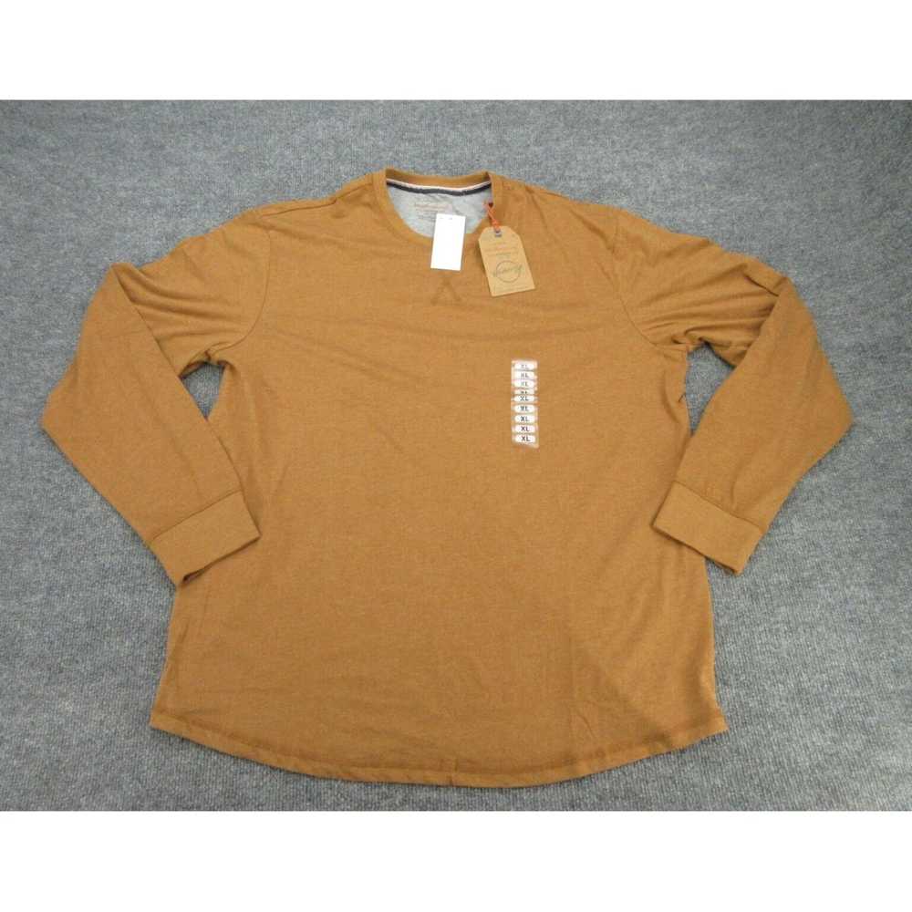 Weatherproof Brown Crew Neck Long Sleeve Tee Shir… - image 1