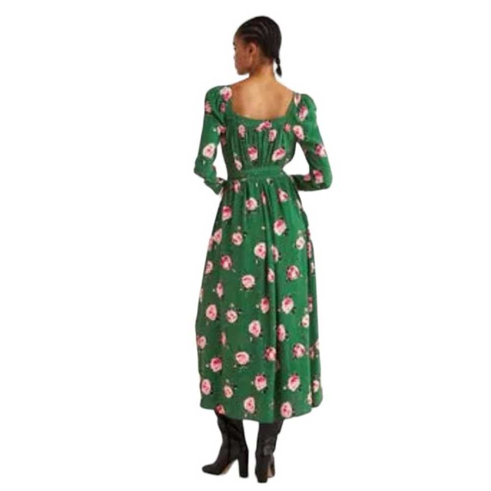 Boden Maxi Dress Green Floral Square Neck Womens … - image 4