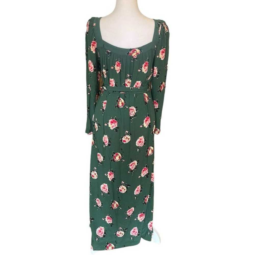 Boden Maxi Dress Green Floral Square Neck Womens … - image 7