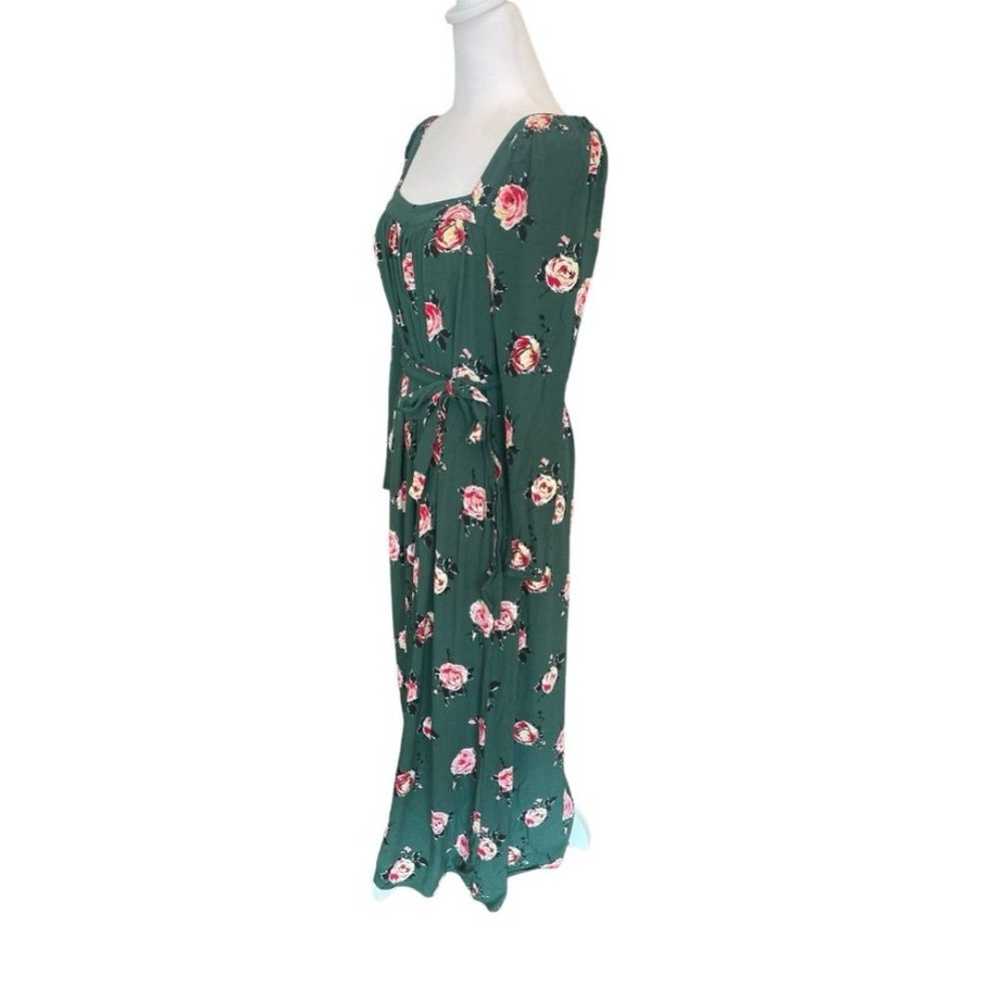 Boden Maxi Dress Green Floral Square Neck Womens … - image 8